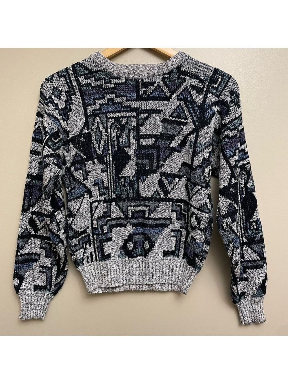 Vintage Michael Gerald Knit Sweater XS/Small Geometric Cottagecore Grandpa